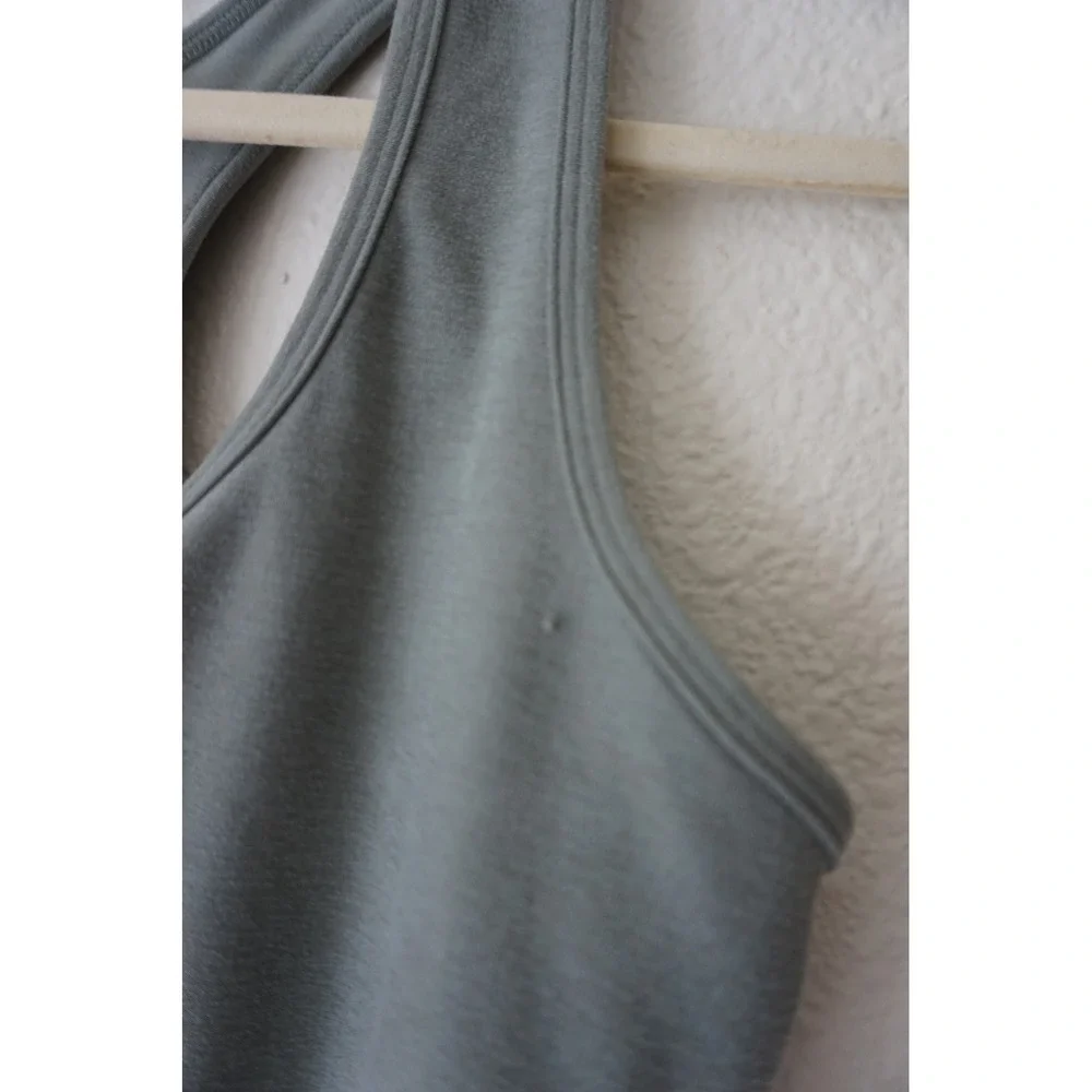 Beyond Yoga Spacedye Simplicity Long Line Bra Racerback‎ Dusty Forest Heather L
